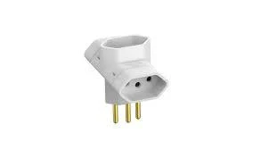 PLUGUE T TOMADA RESIDENCIAL 2P+T 10A 250V BRANCO cód.5587