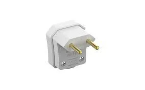 PLUGUE MACHO TOMADA RESIDENCIAL 90GRAUS 2P 10A 250V BRANCO cód.4717