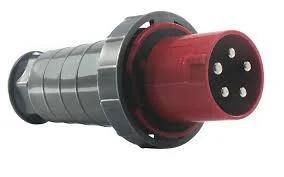 PLUGUE MACHO PLP-4576-63A-3P+T-380\440VCA-IP67 VERMELHO