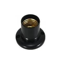 PORTA LAMPADA FIXO TETO PRETO E27 / SOQUETE BOCAL PLASTICO cód.7871