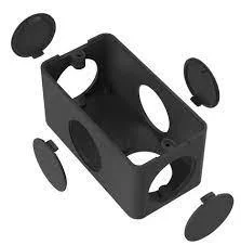 CAIXA PVC 1/2" 3/4" CONDULETE 5 ENTRADAS PRETO  cód.7261