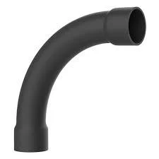 CURVA PVC PRETA 90° C/ BOLSA 3/4" cód.7258