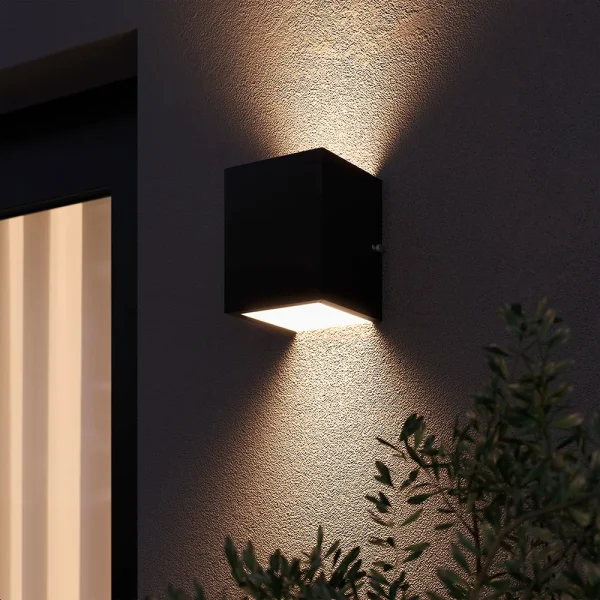 LUMINARIA ARANDELA FRANKFURT 131MM AL 2 FACHOS PRETO cód. 10090
