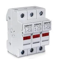 PORTA FUSIVEL CARTUCHO 3P 10X38 ATE 32A cód.7472