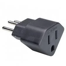ADAPTADOR TOMADA /PLUG 10A 2P+T PRETO cód.8818