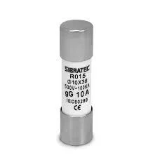 FUSIVEL CARTUCHO RETARDADO GG RO15 DE 25A 10X38 500V 100KA cód.8115