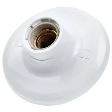 PORTA LAMPADA E27 PLASTICO BRANCO cód.4795