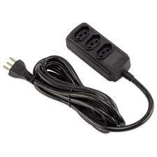 EXTENSAO ELETRICA 3 TOMADAS 3MT PRETA cód.8162