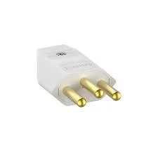 PLUGUE MACHO TOMADA RESIDENCIAL 2P+T 10A 250V BRANCO cód.4718